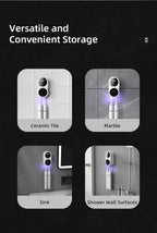 Wall‑Mount No‑Drill Smart Toothbrush Holder with UV Sterilization & Drying