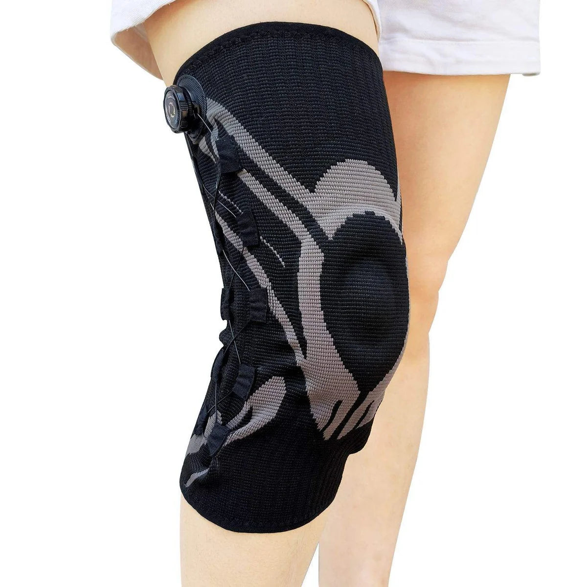 Dial-Adjustable Compression Knee Brace with Spring Support
